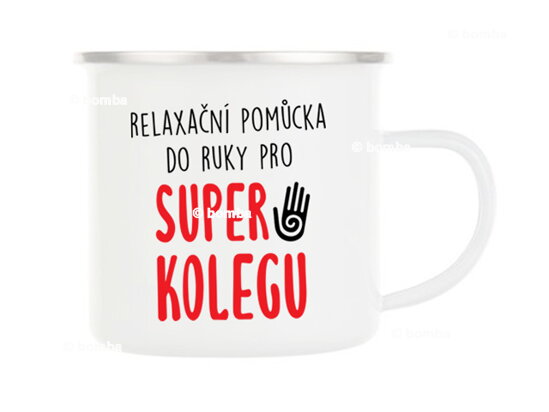 Plechový hrnček pre super kolegu