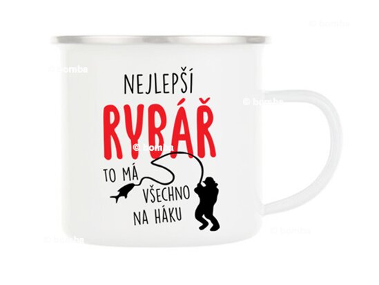 Plechový hrnček pre najlepšieho rybára