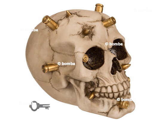 Pokladnička lebka s nábojmi