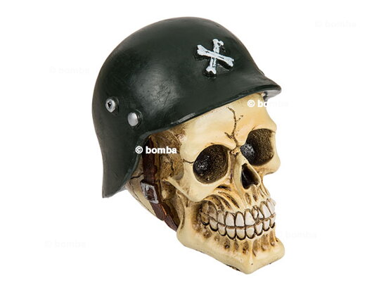 Dekorácia lebka vo vojenskej čiapke I