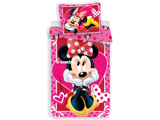 Posteľné obliečky Minnie Mouse Hearts