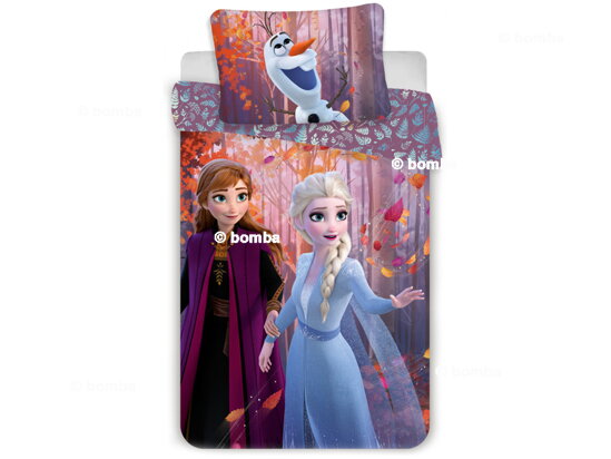 Dievčenské posteľné obliečky Frozen Anna, Elsa, Olaf