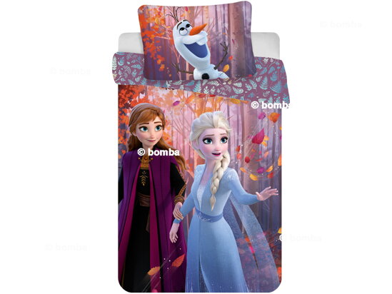 Dievčenské posteľné obliečky Anna, Elsa a Olaf