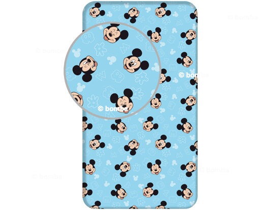 Modrá detská plachta Mickey Mouse