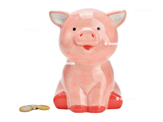 Pink Ceramic Pig Money Box