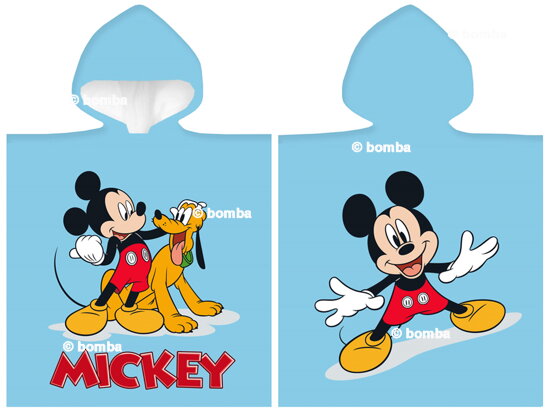 Modré detské pončo Mickey Mouse