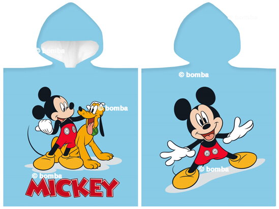 Modré detské pončo Mickey Mouse