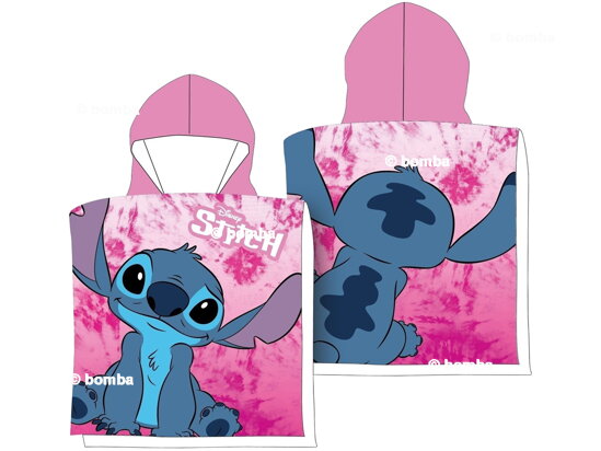 Ružové detské pončo Lilo a Stitch