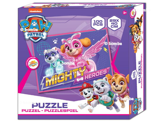 Puzzle Labková patrola Mighty Heroes 100 dielikov