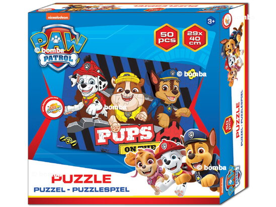 Puzzle Labková patrola - Pups On The Go! - 50 ks