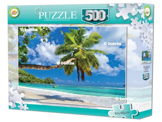 Puzzle Pláž s palmou - 500 dielikov