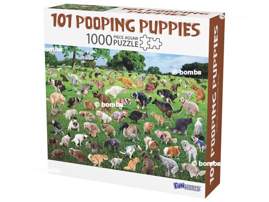 101 kakajúcich šteniatok - puzzle 1000 dielikov