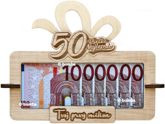 Tabuľka na peniaze Tvoj prvý milión k 50