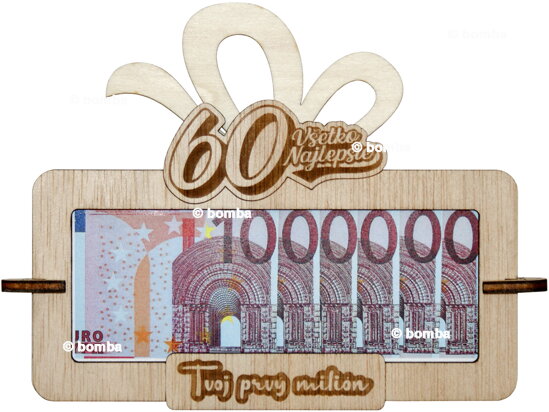 Tabuľka na peniaze Tvoj prvý milión k 60