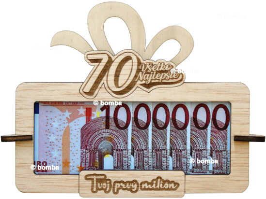 Tabuľka na peniaze Tvoj prvý milión k 70