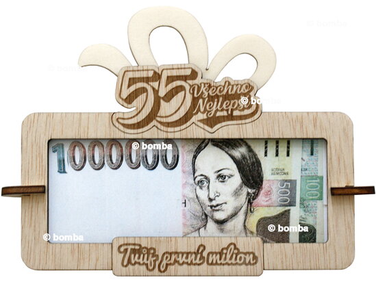 Tabuľka na peniaze Tvoj prvý milión k 55 CZ