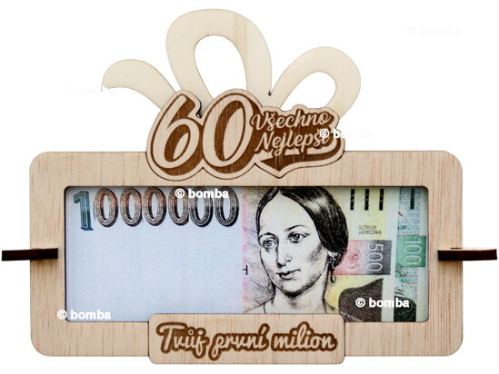 Tabuľka na peniaze Tvoj prvý milión k 60 CZ