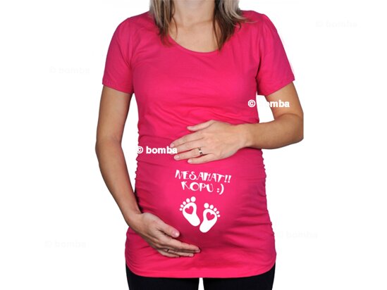 Ružové tehotenské tričko Nechytať, kopem CZ