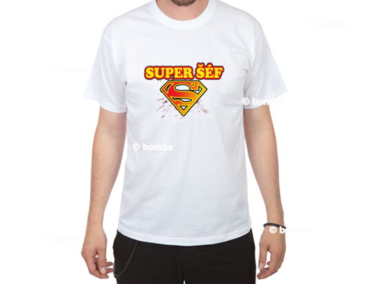 Tričko Super šéf - veľkosť XXL