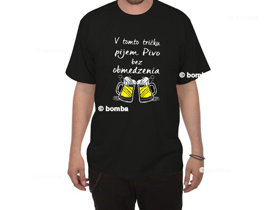 Tričko Pivo bez obmedzenia - veľkosť XXXL