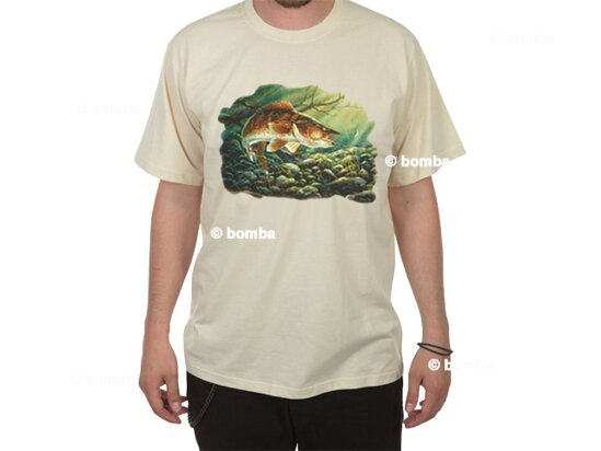 Rybárske tričko so šťukou - veľkosť L