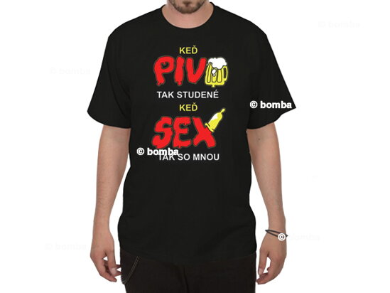 Tričko Keď pivo tak studené - veľkosť XXXL