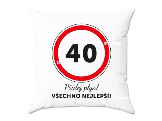 Narodeninový vankúš k 40. narodeninám CZ