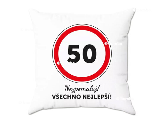 Narodeninový vankúš k 50. narodeninám CZ