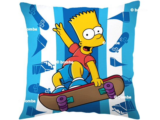 Vankúš Bart Simpson na skateboarde