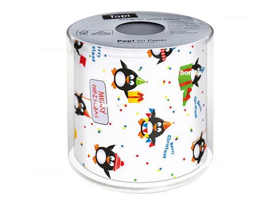 Vianočný toaletný papier s tučniakmi