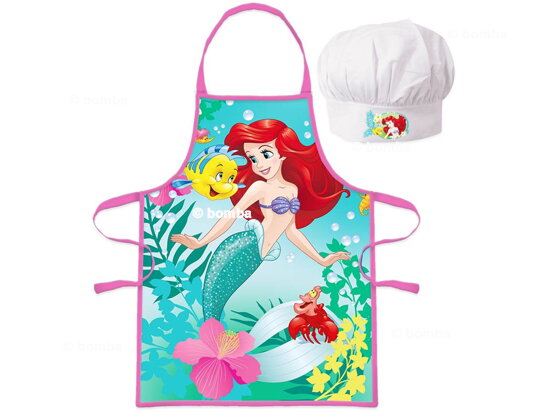 Detská zástera s čiapkou Disney Princess - Ariel