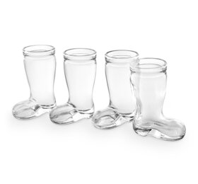 Sklenené poldecáky v tvare čižiem