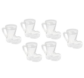 Sklenené poldecáky v tvare čižiem - 6 ks