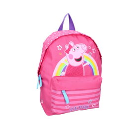 Ružový ruksak Peppa Pig s dúhou