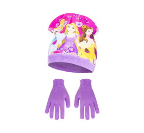 Fialová čiapka a rukavice Princess - veľkosť 52