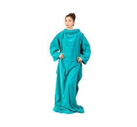 Hrejivá deka s rukávmi - mätovo-zelená