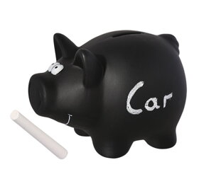 Pokladnička čierne prasiatko s kriedou