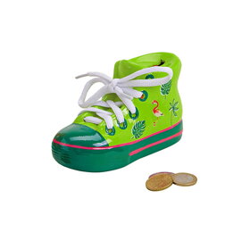 Keramická pokladnička zelená topánka