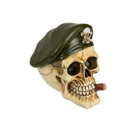 Dekorácia lebka vo vojenskej čiapke II