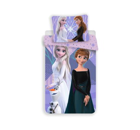 Posteľné obliečky Frozen II - Anna, Elsa a Olaf