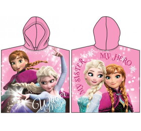Detské pončo Frozen - Anna a Elsa II