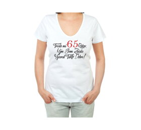Narodeninové tričko k 65 pre ženu -  veľkosť M