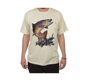 Rybárske tričko so pstruhom - veľkosť XXL