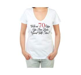 Narodeninové tričko k 70 pre ženu -  veľkosť S