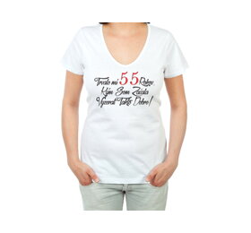 Narodeninové tričko k 55 pre ženu - veľkosť XL
