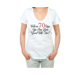 Narodeninové tričko k 70 pre ženu -  veľkosť L