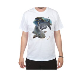 Rybárske tričko so sumcom - veľkosť XL