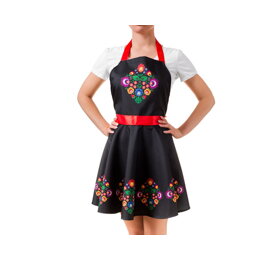 Kuchynská zástera s folklórnym vzorom