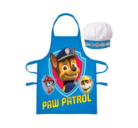 Modrá zástera Labková patrola s kuchárskou čiapkou