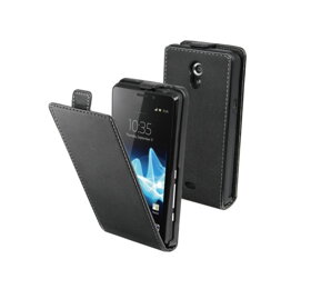 Puzdro pre Sony Xperia J z PU kože čierne